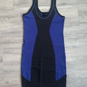Alexander Wang Black and Blue Tank dress